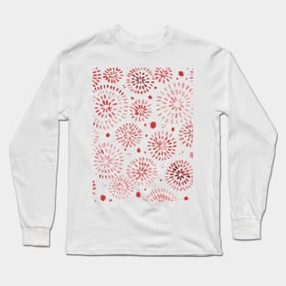 Abstract watercolor sparkles – red Long Sleeve T-Shirt